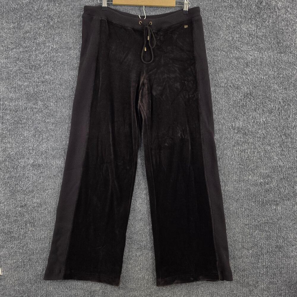 Vtg Sonia Rykiel Pants Large Brown Velour Sweatpants Lounge Designer Iconic 90s
